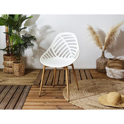 Home Deco Alameda Καρέκλα Κήπου Πολυπροπυλενίου Λευκή HDO0218