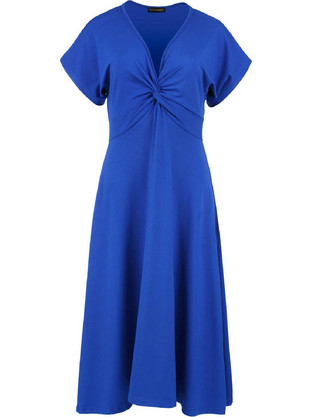 Conquista Midi Καλοκαιρινό Βραδινό Φόρεμα Royal Blue C221-003-12