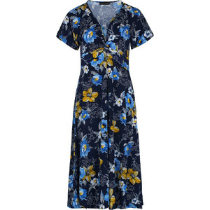 Conquista Midi Καλοκαιρινό Καθημερινό Φόρεμα Floral Navy Μπλε C221-225-41 Conquista Midi Καλοκαιρινό Καθημερινό Φόρεμα Floral Navy Μπλε C221-225-41