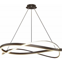 Arkolight Κρεμαστό Φωτιστικό Οροφής Μονόφωτο LED με Ρυθμιζόμενο Λευκό Φως Μαύρο 51x51x11cm 1715-3/50