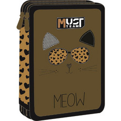 Must Meow Κασετίνα Γεμάτη με 2 Θήκες Καφέ 587271