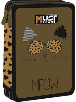 Must Meow Κασετίνα Γεμάτη με 2 Θήκες Καφέ 587271