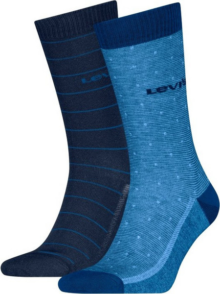 Levi's Ανδρικές Κάλτσες Ψηλές με Σχέδια Navy Μπλε Μπλε 2Pack PACK-701232251-001