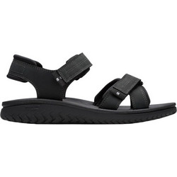 Clarks Wesley Shore Δερμάτινα Ανδρικά Πέδιλα Ανατομικά Μαύρα 26182010