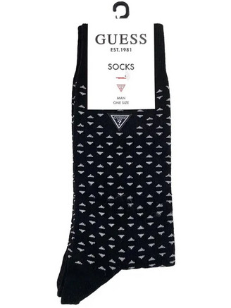 Guess Ανδρικές Κάλτσες Ψηλές με Σχέδια Μαύρες U4YY04ZZ02T-FJ3N