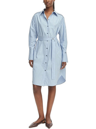 Hugo Boss Mini Καθημερινό Φόρεμα Σεμιζιέ Γαλάζιο 50561950-978