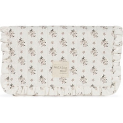 Walking Mum Flowers Φορητή Αλλαξιέρα Μωρού Υφασμάτινη 66x33cm Λευκή