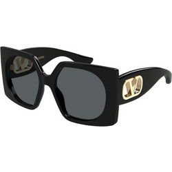 Valentino VG0002S 001 Γυναικεία Γυαλιά Ηλίου Τετράγωνα Κοκάλινα Μαύρα με Μαύρο Φακό