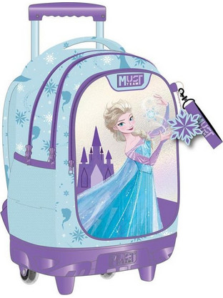 Must Frozen Elsa Σχολική Τσάντα Τρόλεϊ Δημοτικού Γαλάζια 565982