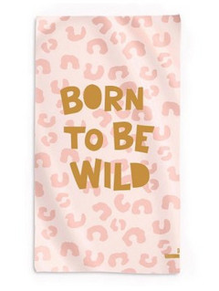 Saro Born To Be Wild Παιδική Πετσέτα Θαλάσσης Microfiber Ροζ 90x160cm 64321