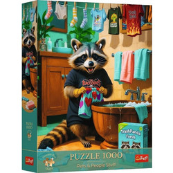 Puzzle Trefl Pets & People Stuff Laundry Day Raccoon 1000 Κομμάτια