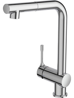 Ideal Ceralook BC176AA Μπαταρία Κουζίνας Πάγκου Διπλής Παροχής Ανάμεικτη με Ντουζ Inox
