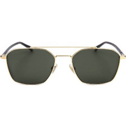 Safilo BUSSOLA 09/S J5G Ανδρικά Γυαλιά Ηλίου Τετράγωνα Μεταλλικά Χρυσά με Πράσινο Φακό