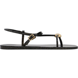 Nine West SHELLS3 Δερμάτινα Γυναικεία Σανδάλια Μαύρα 01-001