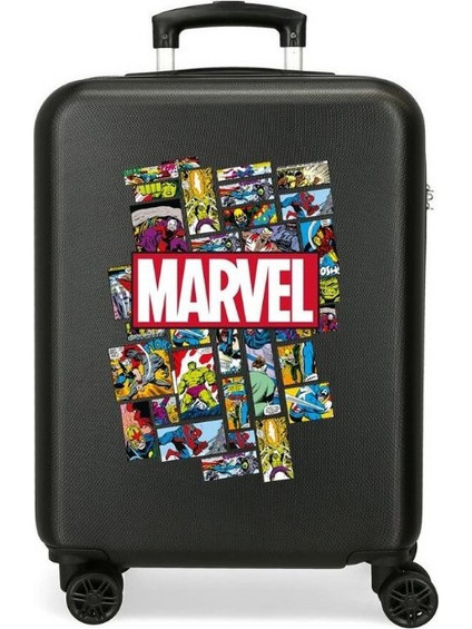 Joumma Marvel Comic Παιδική Βαλίτσα Καμπίνας με 4 Ρόδες Μαύρη