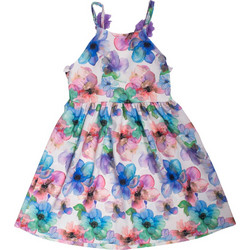 Serafino Παιδικό Φόρεμα Floral Μωβ Μπλε 6534