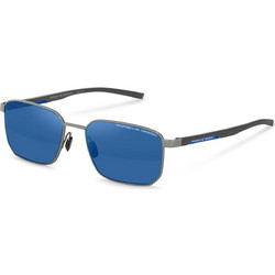 Porsche Design P8982 D Ανδρικά Γυαλιά Ηλίου Τετράγωνα Μεταλλικά Μαύρα με Μπλε Φακό