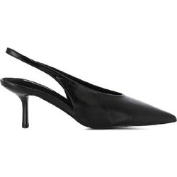 Corina Γόβες Slingback Δερμάτινες με Τακούνι Στιλέτο Μαύρες M6241