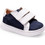 Gorgino Βαπτιστικά Sneakers για Αγόρι Δερμάτινα Ανατομικά Navy Μπλε 3172