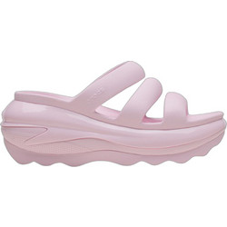 Crocs Mega Crush Γυναικείες Παντόφλες Καλοκαιρινές Platforms Ανατομικές Αντιολισθητικές Ροζ 209842-6ZW