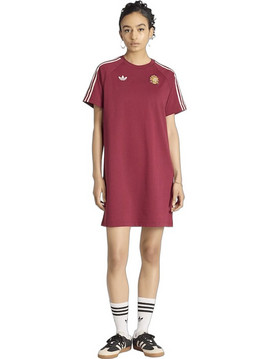 Adidas Spanish Football Federation Mini Καλοκαιρινό Αθλητικό Φόρεμα Μπορντό JZ2258
