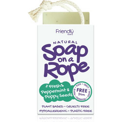 Friendly Soap On A Rope Peppermint & Poppy Seeds Χειροποίητο Σαπούνι 95gr