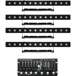 Eurolite PIX-12 HCL Φωτορυθμικό Μπάρα Spot LED DMX UV / RGBWA Bundle
