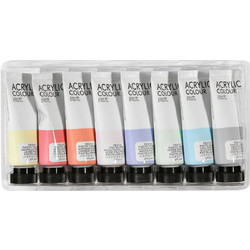 Sentio Pastel Σετ Ακρυλικά Χρώματα Ζωγραφικής 22ml 8τμχ