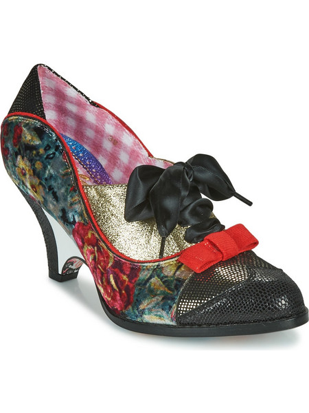 Irregular Choice Γόβες Δερμάτινες με Χοντρό Χαμηλό Τακούνι Μαύρες 4076-2-AH