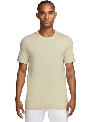 Nike Sportswear Club Ανδρικό Αθλητικό T-Shirt Μπεζ AR4997-229