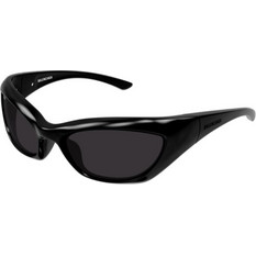 Balenciaga BB0463S 001 Γυναικεία Γυαλιά Ηλίου Μάσκα Κοκάλινα Μαύρα με Μαύρο Φακό