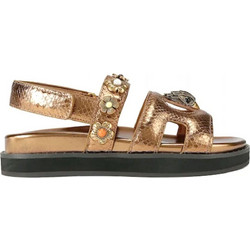 Kurt Geiger Δερμάτινα Γυναικεία Σανδάλια με Στρας Μπρονζέ 5612368109-68
