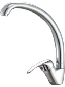 Faismilani New Giove GV181CR Μπαταρία Κουζίνας Πάγκου Διπλής Παροχής Ανάμεικτη Inox
