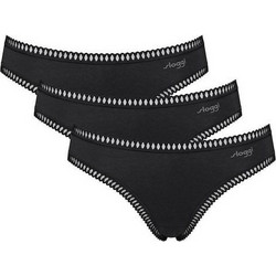 Sloggi Go Crush Mini Βαμβακερά Γυναικεία Slip Μαύρα 3Pack 10219685-0004
