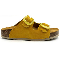 Plakton Γυναικεία Σανδάλια Suede Κίτρινα 340010-OCRE