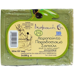 Λεσβιακή Γη Olive Oil Green Χειροποίητο Σαπούνι 2x100gr