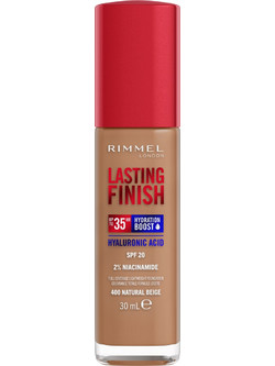 Rimmel Lasting Finish 35h 400 Natural Beige Liquid Foundation SPF20 30ml