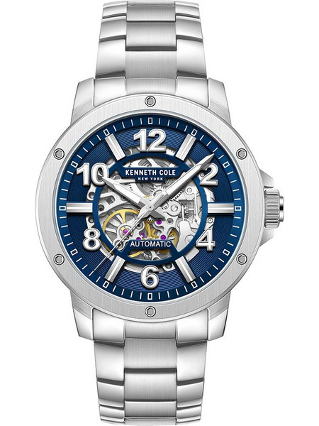 Kenneth Cole Ανδρικό Ρολόι Αυτόματο με Ασημί Μεταλλικό Μπρασελέ KCWGY0064002