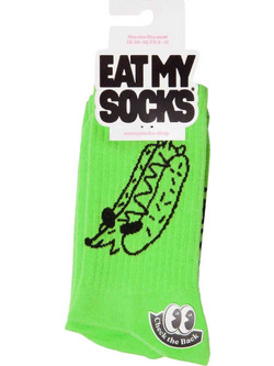 Eat My Socks Easily Distracted Ανδρικές Κάλτσες Ψηλές με Σχέδια Πράσινες EMSSAFLATED