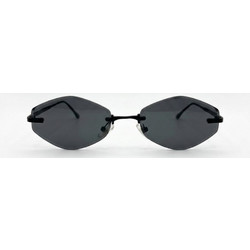 Enzo SZ3607 C1 Γυναικεία Γυαλιά Ηλίου Πολυγωνικά Μεταλλικά Μαύρα με Μαύρο Φακό