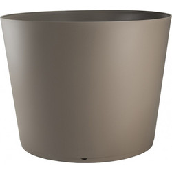 Grosfillex Tokyo Γλάστρα Στρογγυλή Πλαστική Καφέ 80x57.5cm 22805