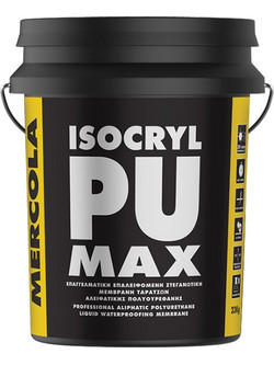 Mercola ISOCRYL PU MAX Επαλειφόμενο Στεγανωτικό Ταράτσας Λευκό 4kg