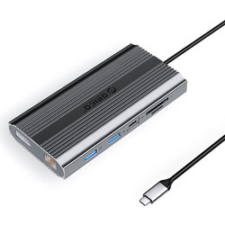 Orico USB-C Docking Station με DisplayPort / HDMI PD Ethernet XDR-X33-GY-BP