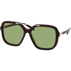 Stella McCartney SC40072I-52N Γυναικεία Γυαλιά Ηλίου Τετράγωνα Κοκάλινα Μαύρα με Πράσινο Φακό