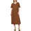 Soyaconcept Midi Καλοκαιρινό Καθημερινό Φόρεμα Καφέ 27611-8710