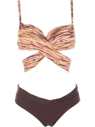 Gsecret Bikini Set Σοκολατί Σομόν 61080-37661