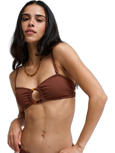 Roxy Sunshine Bikini Top Strapless Καφέ ERJX305637-CRV0
