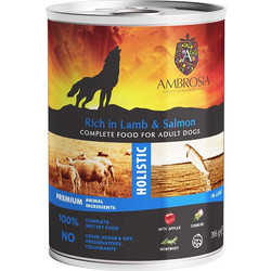 Ambrosia Holistic Adult Grain Free with Lamb, Salmon & Apples 395gr