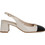 Fratelli Petridi Γόβες Slingback Δερμάτινες με Χοντρό Χαμηλό Τακούνι Μπεζ Μαύρες 57393