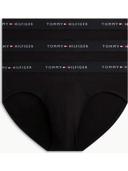 Tommy Hilfiger Ανδρικά Σλιπ Βαμβακερά Μαύρα 3Pack UM0UM03876-0R7